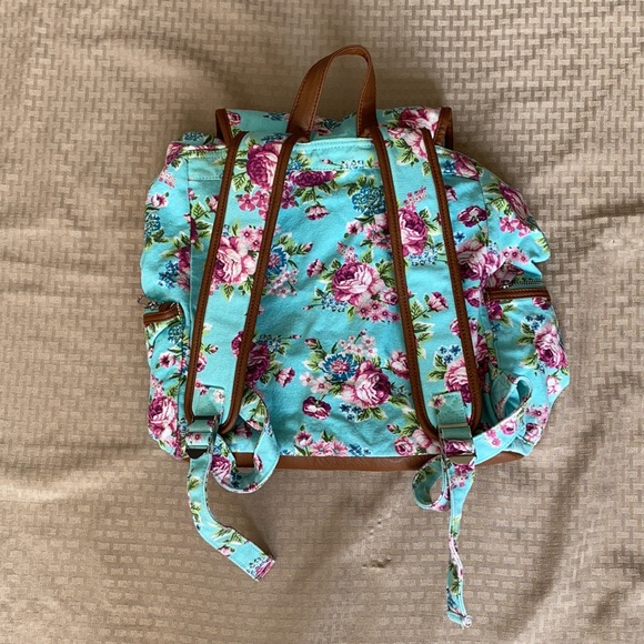 Candies floral mint green backpack - Picture 2 of 3